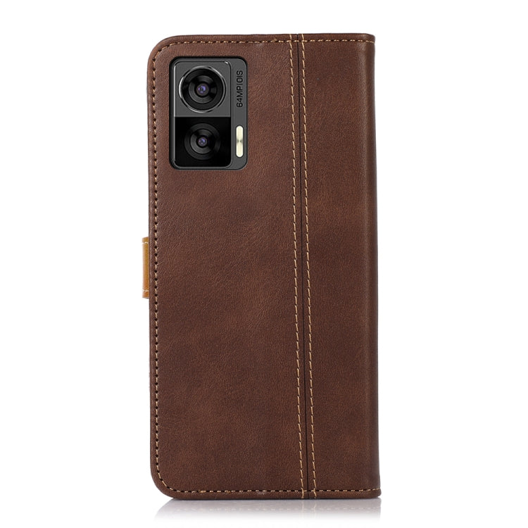 For Motorola Edge 30 Neo 5G Stitching Thread Calf Texture Leather Phone Case