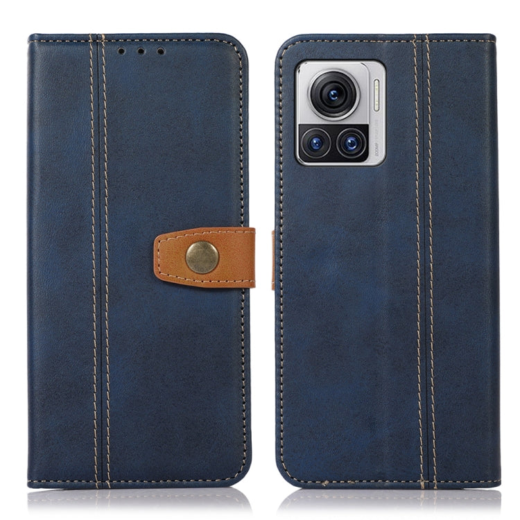 For Motorola Edge 30 Ultra 5G / Moto X30 Pro 5G Stitching Thread Calf Texture Leather Phone Case