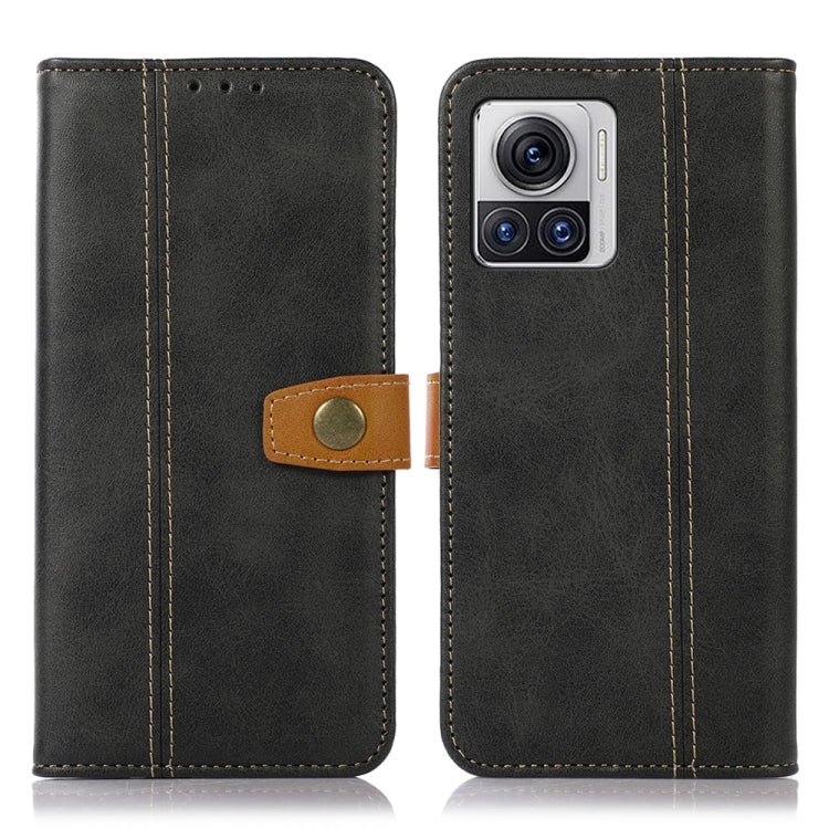 For Motorola Edge 30 Ultra 5G / Moto X30 Pro 5G Stitching Thread Calf Texture Leather Phone Case