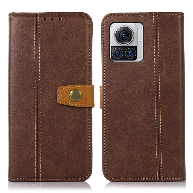 For Motorola Edge 30 Ultra 5G / Moto X30 Pro 5G Stitching Thread Calf Texture Leather Phone Case