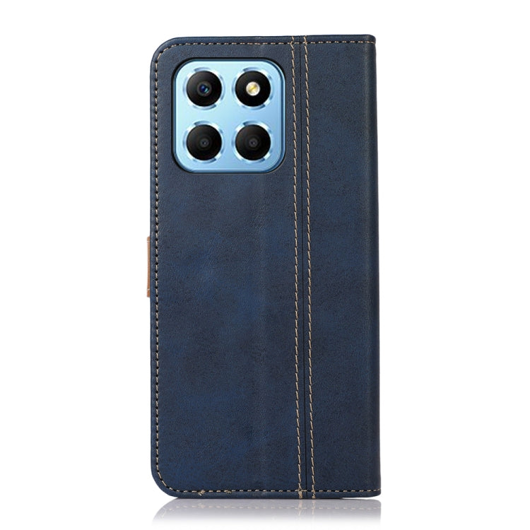 For Honor X8 5G Stitching Thread Calf Texture Leather Phone Case