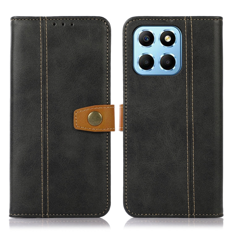 For Honor X8 5G Stitching Thread Calf Texture Leather Phone Case