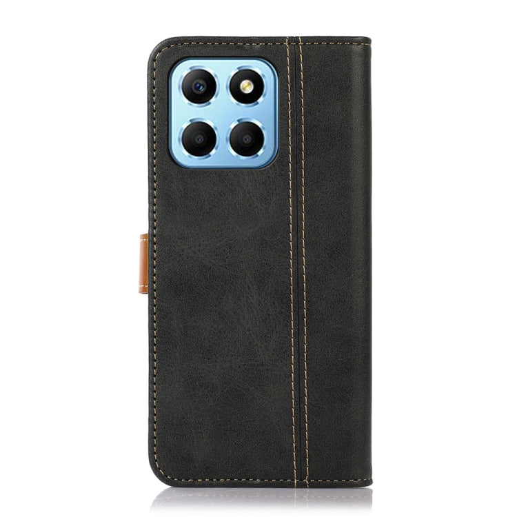 For Honor X8 5G Stitching Thread Calf Texture Leather Phone Case