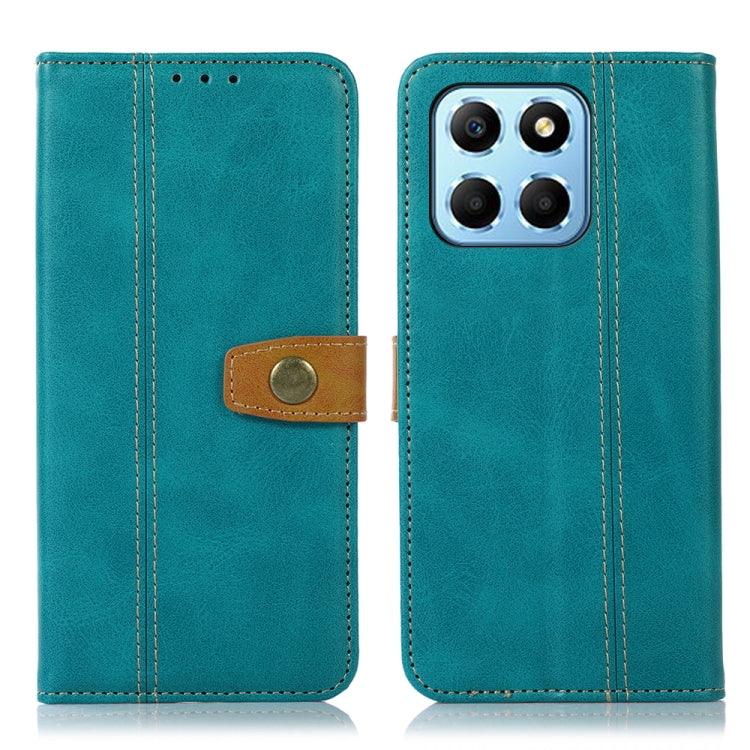 For Honor X8 5G Stitching Thread Calf Texture Leather Phone Case