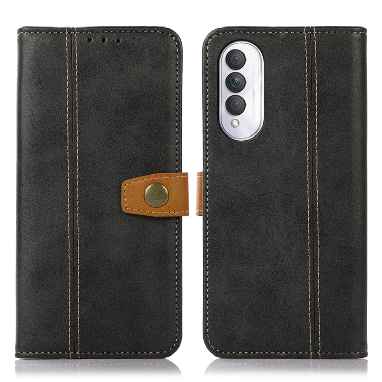 For Honor X20 SE 5G Stitching Thread Calf Texture Leather Phone Case