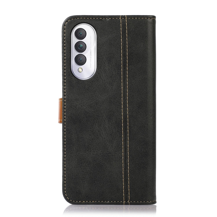 For Honor X20 SE 5G Stitching Thread Calf Texture Leather Phone Case