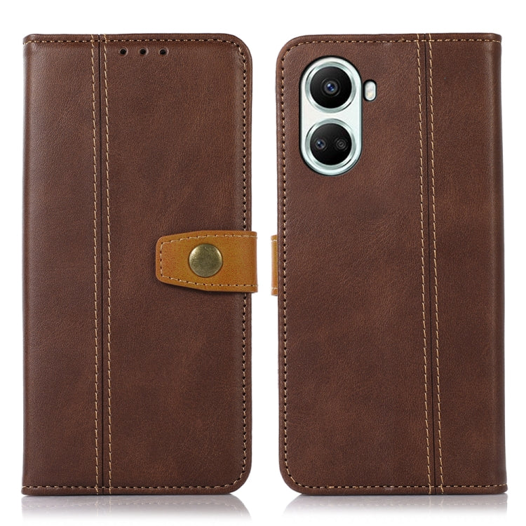 For Huawei nova 10 SE 4G Stitching Thread Calf Texture Leather Phone Case