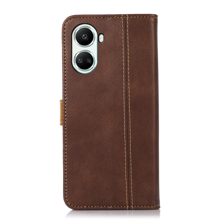 For Huawei nova 10 SE 4G Stitching Thread Calf Texture Leather Phone Case