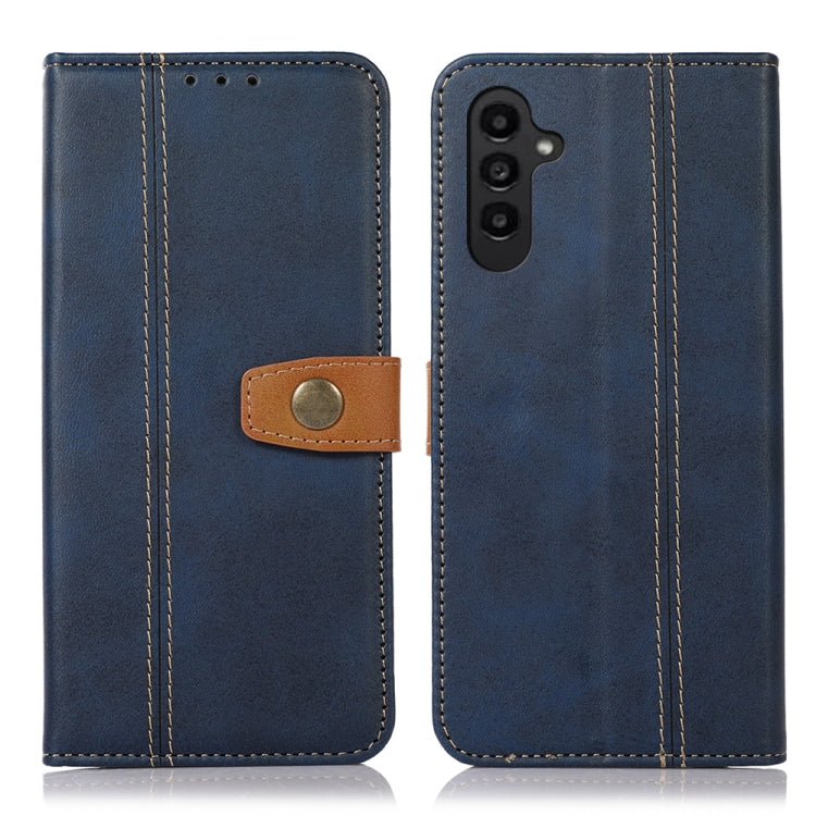 For Samsung Galaxy A14 5G Stitching Thread Calf Texture Leather Phone Case