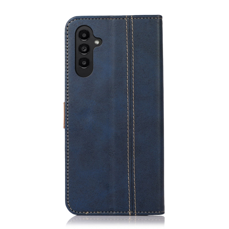 For Samsung Galaxy A14 5G Stitching Thread Calf Texture Leather Phone Case