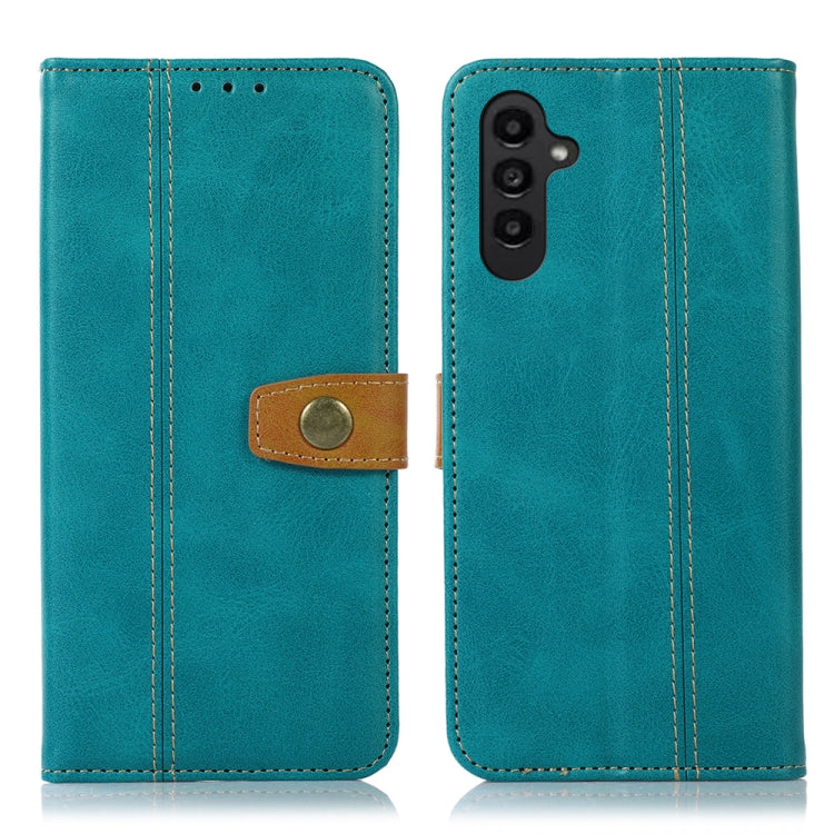 For Samsung Galaxy A14 5G Stitching Thread Calf Texture Leather Phone Case