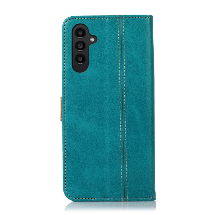 For Samsung Galaxy A14 5G Stitching Thread Calf Texture Leather Phone Case