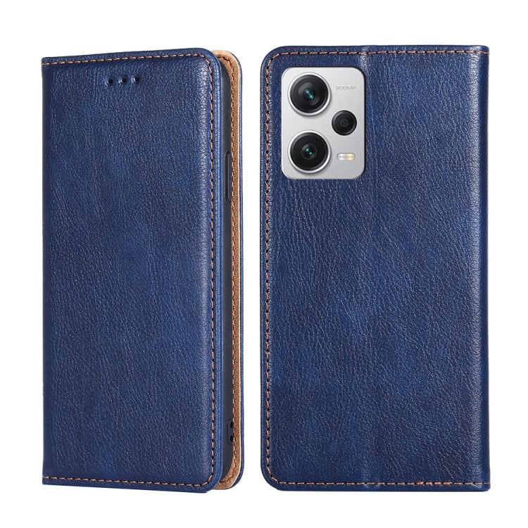 For Xiaomi Redmi Note 12 Pro+ China Gloss Oil Solid Color Magnetic Leather Phone Case