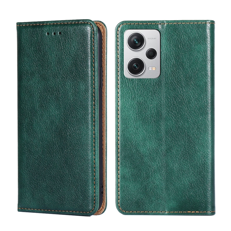 For Xiaomi Redmi Note 12 Pro+ China Gloss Oil Solid Color Magnetic Leather Phone Case
