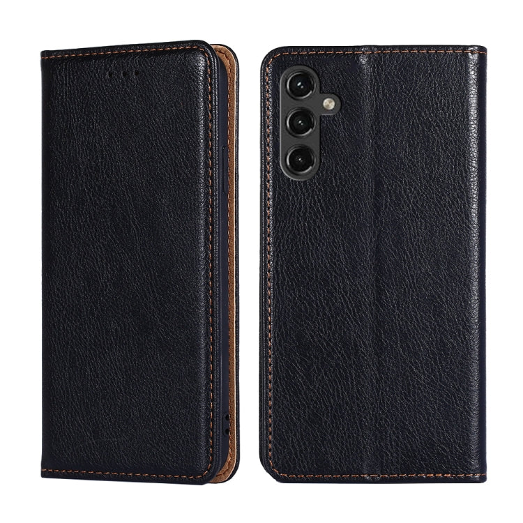 For Samsung Galaxy A14 5G Gloss Oil Solid Color Magnetic Leather Phone Case