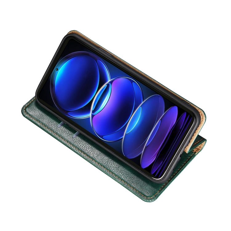 For Samsung Galaxy A14 5G Gloss Oil Solid Color Magnetic Leather Phone Case
