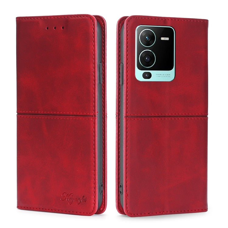 For vivo V25 Pro 5G Cow Texture Magnetic Leather Phone Case