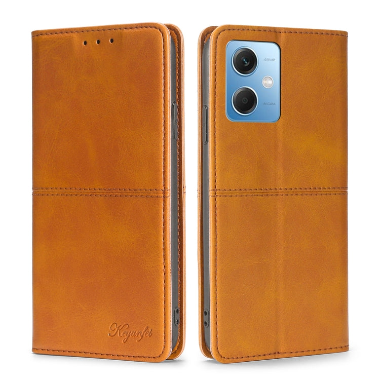 For Xiaomi Redmi Note 12 China Cow Texture Magnetic Leather Phone Case