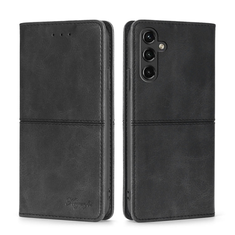 For Samsung Galaxy A14 5G Cow Texture Magnetic Leather Phone Case
