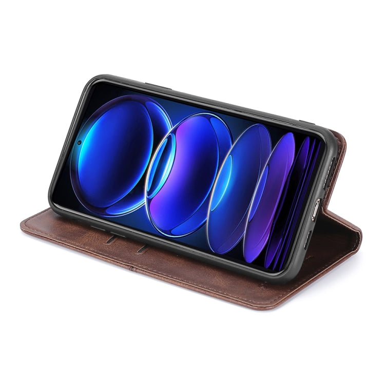 For Samsung Galaxy A14 5G Cow Texture Magnetic Leather Phone Case