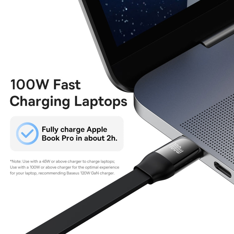Baseus Bright Mirror 3 in 1 USB-C / Type-C 100W Telescopic Data Cable, Length: 1.2m