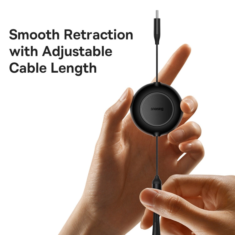 Baseus Bright Mirror 3 in 1 USB-C / Type-C 100W Telescopic Data Cable, Length: 1.2m