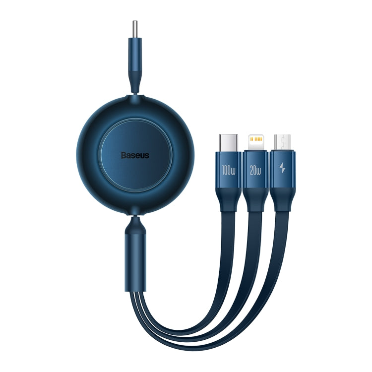 Baseus Bright Mirror 3 in 1 USB-C / Type-C 100W Telescopic Data Cable, Length: 1.2m