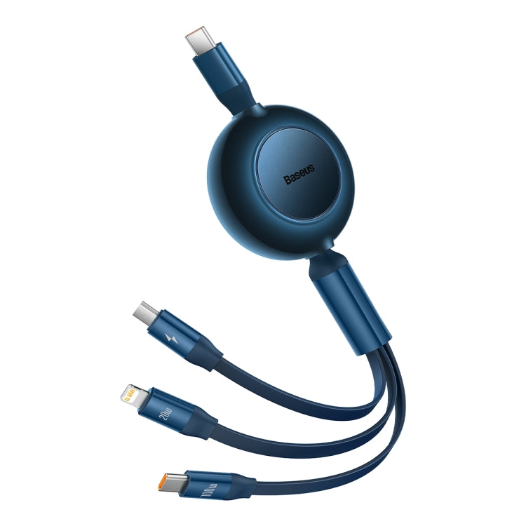 Baseus Bright Mirror 3 in 1 USB-C / Type-C 100W Telescopic Data Cable, Length: 1.2m