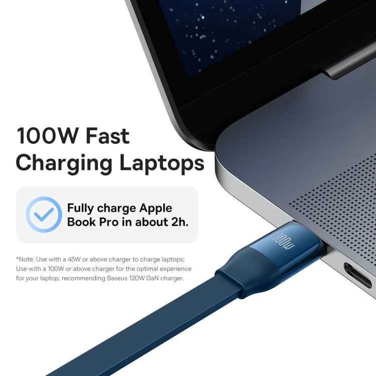 Baseus Bright Mirror 3 in 1 USB-C / Type-C 100W Telescopic Data Cable, Length: 1.2m