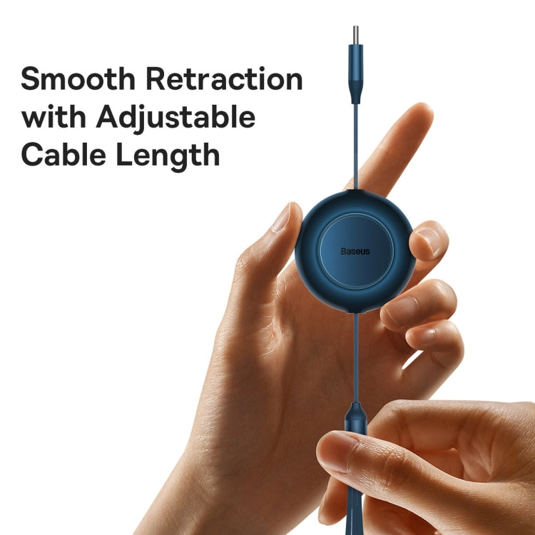 Baseus Bright Mirror 3 in 1 USB-C / Type-C 100W Telescopic Data Cable, Length: 1.2m