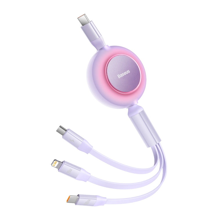 Baseus Bright Mirror 3 in 1 USB-C / Type-C 100W Telescopic Data Cable, Length: 1.2m