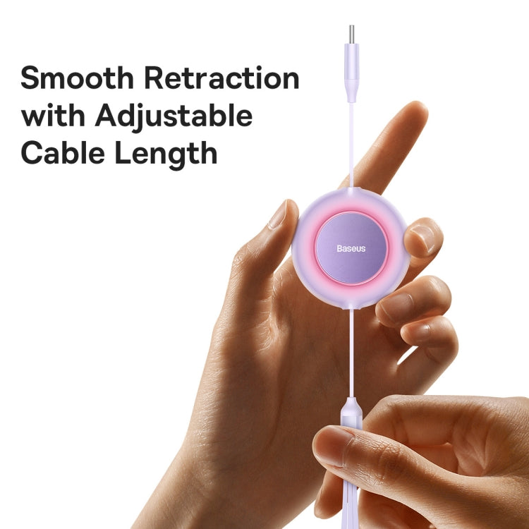 Baseus Bright Mirror 3 in 1 USB-C / Type-C 100W Telescopic Data Cable, Length: 1.2m