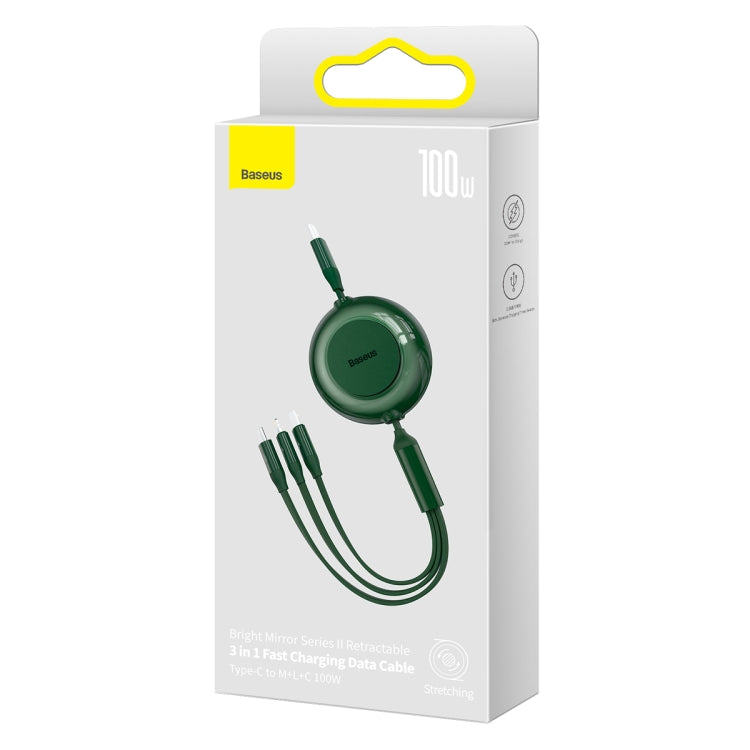 Baseus Bright Mirror 3 in 1 USB-C / Type-C 100W Telescopic Data Cable, Length: 1.2m