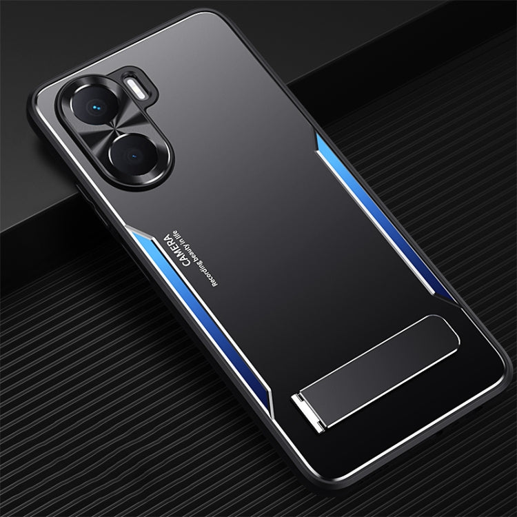 For Honor Play 40 Plus Blade Series TPU + Titanium Alloy Phone Case with Holder