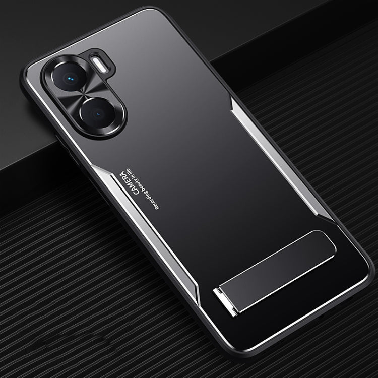 For Honor Play 40 Plus Blade Series TPU + Titanium Alloy Phone Case with Holder