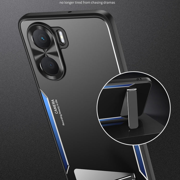 For Honor Play 40 Plus Blade Series TPU + Titanium Alloy Phone Case with Holder