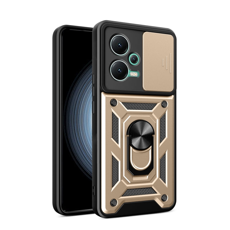 For Xiaomi Redmi Note 12 5G Global / Poco X5 Sliding Camera Design TPU + PC Phone Case
