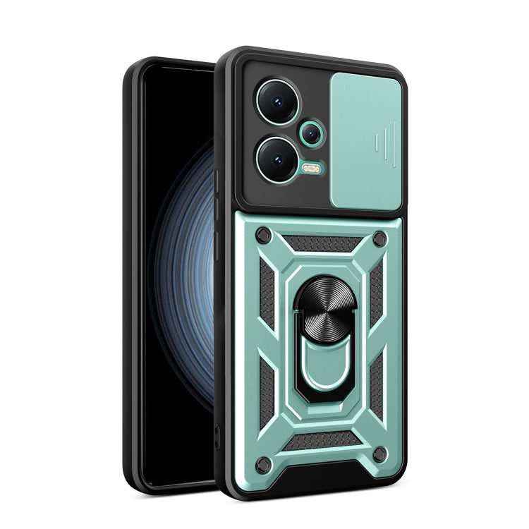 For Xiaomi Redmi Note 12 5G Global / Poco X5 Sliding Camera Design TPU + PC Phone Case