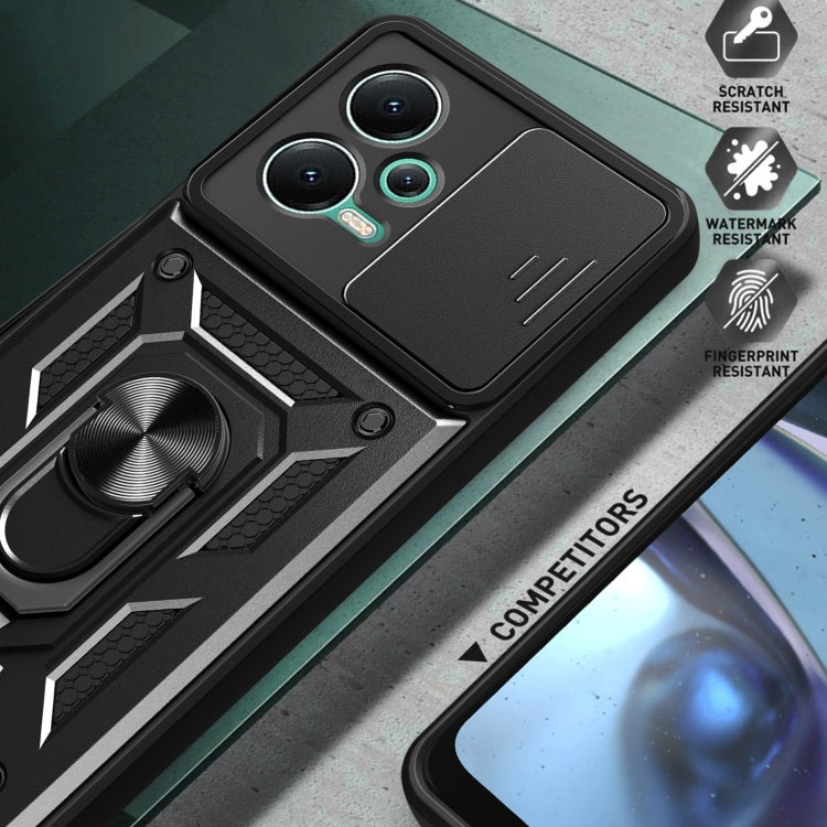For Xiaomi Redmi Note 12 5G Global / Poco X5 Sliding Camera Design TPU + PC Phone Case