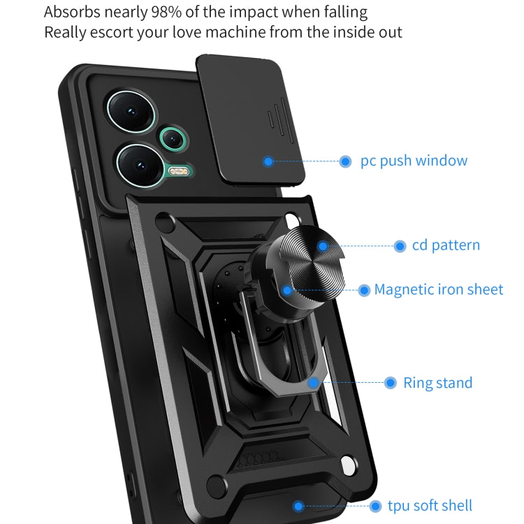For Xiaomi Redmi Note 12 5G Global / Poco X5 Sliding Camera Design TPU + PC Phone Case