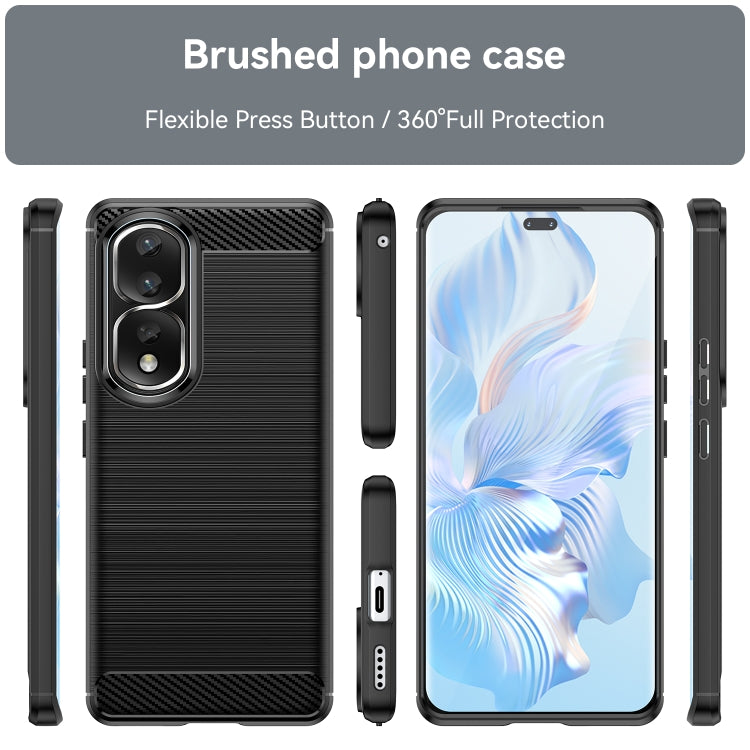 For Honor 80 Pro 5G Brushed Texture Carbon Fiber TPU Phone Case