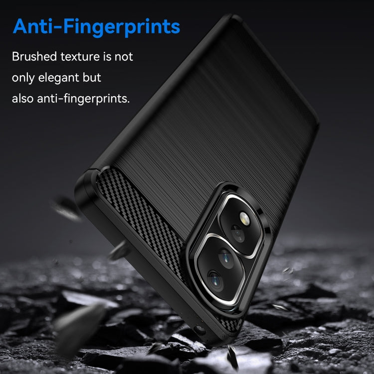 For Honor 80 Pro 5G Brushed Texture Carbon Fiber TPU Phone Case