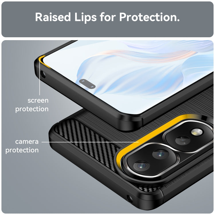 For Honor 80 Pro 5G Brushed Texture Carbon Fiber TPU Phone Case