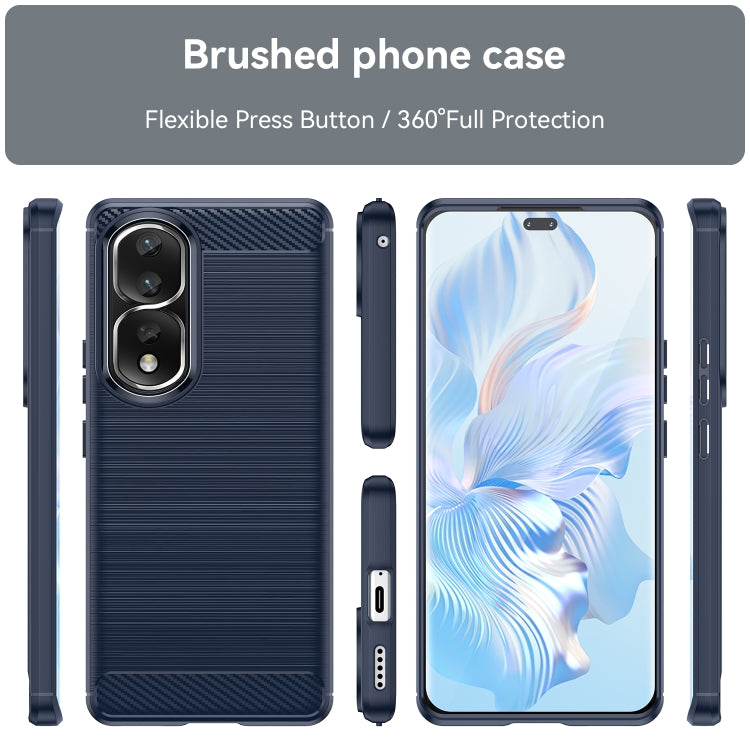 For Honor 80 Pro 5G Brushed Texture Carbon Fiber TPU Phone Case