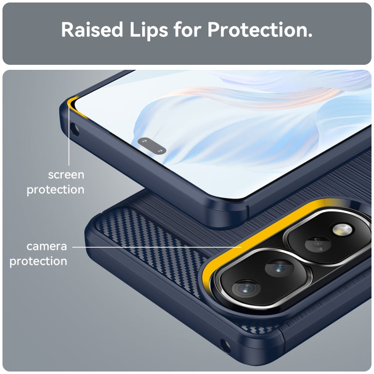For Honor 80 Pro 5G Brushed Texture Carbon Fiber TPU Phone Case