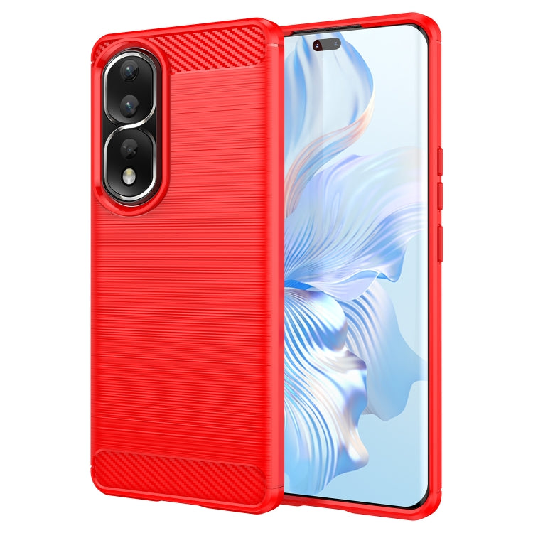 For Honor 80 Pro 5G Brushed Texture Carbon Fiber TPU Phone Case