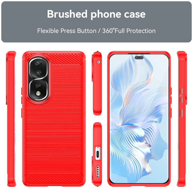 For Honor 80 Pro 5G Brushed Texture Carbon Fiber TPU Phone Case
