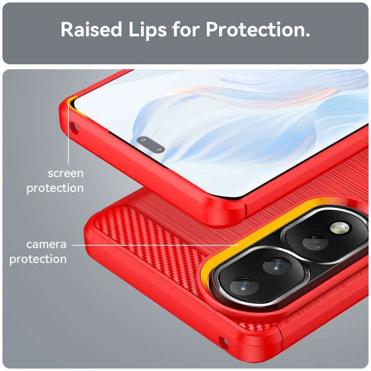For Honor 80 Pro 5G Brushed Texture Carbon Fiber TPU Phone Case