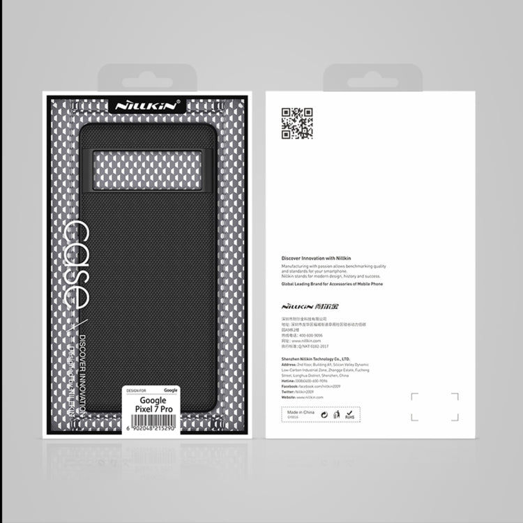 For Google Pixel 7 Pro 5G NILLKIN 3D Textured PC + TPU Shockproof Phone Case(Black)