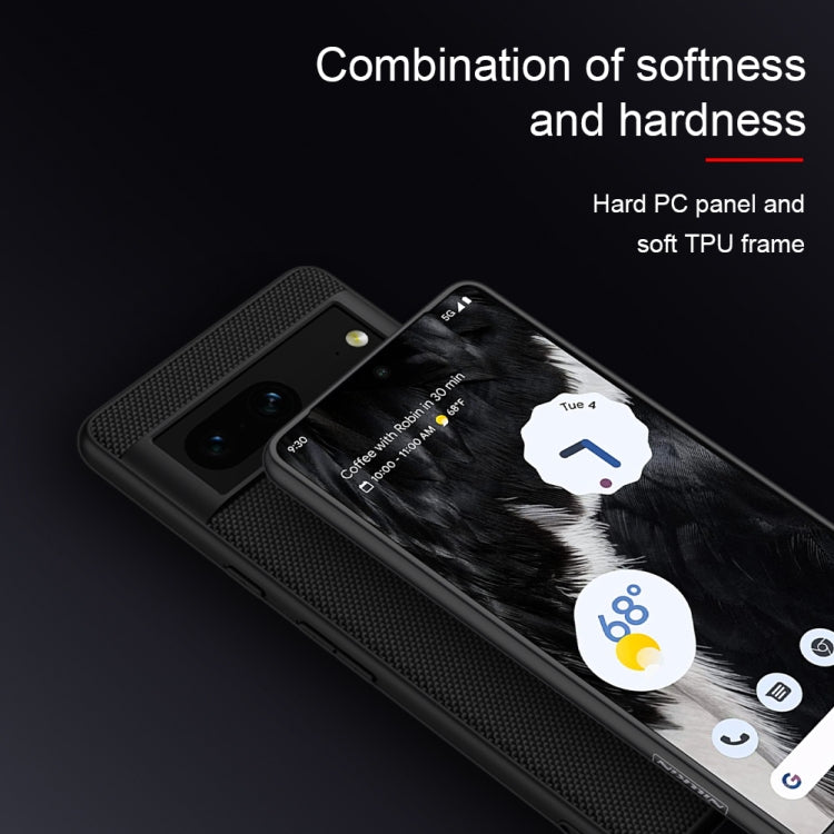 For Google Pixel 7 5G NILLKIN 3D Textured PC + TPU Shockproof Phone Case(Black)
